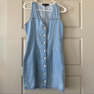 Jean button dress